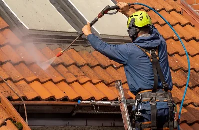 Démoussage et hydrofuge de toiture à Magnieu
